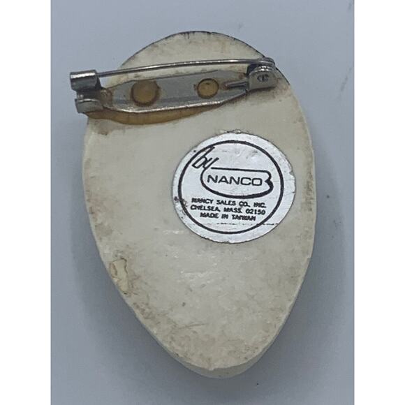 Vintage NANCO Face Mask Pin 1970s Kabuki mask Chelsea Mass - Picture 5 of 12